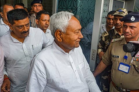Nitish Kumar arrives in Delhi